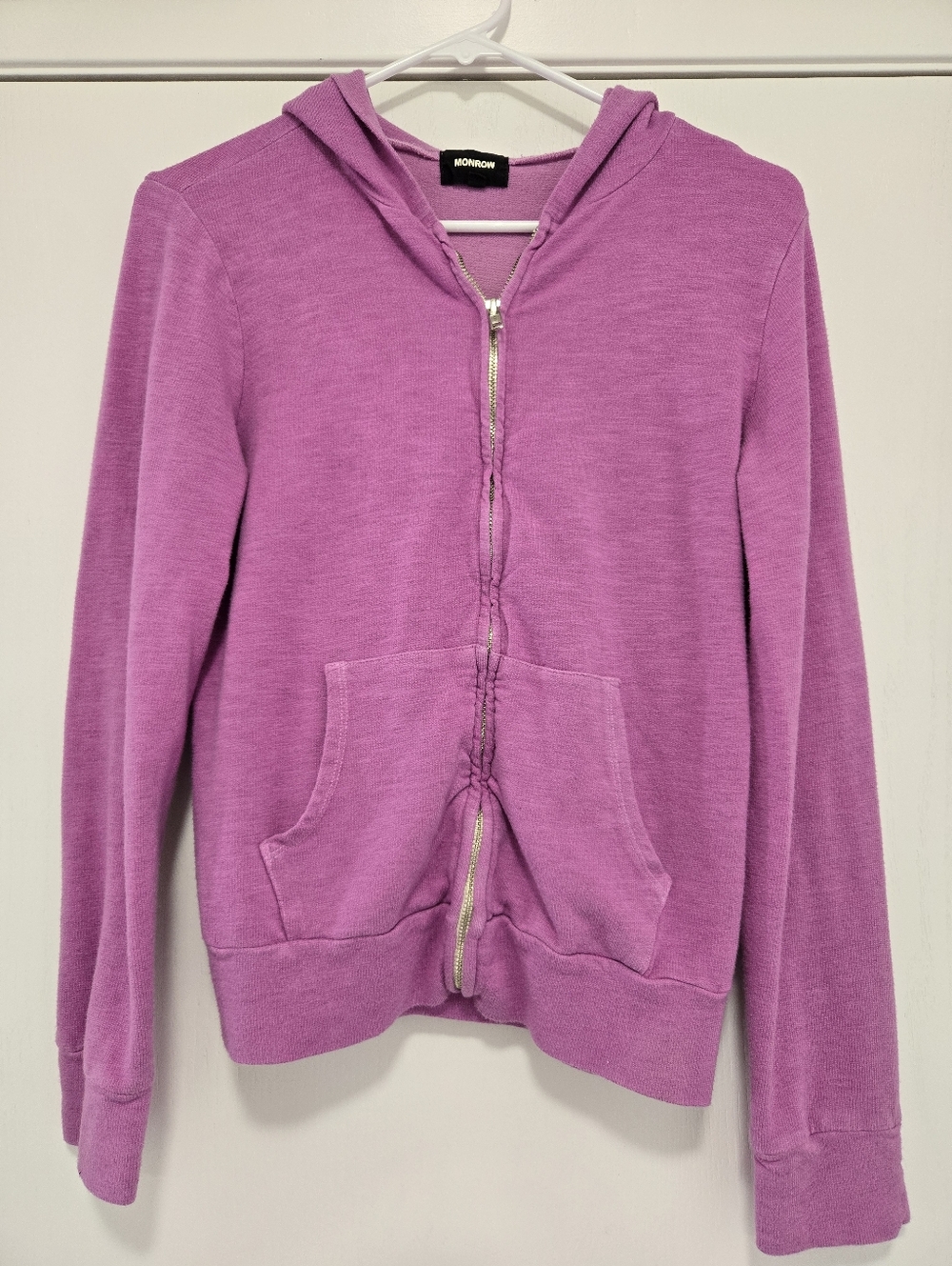 Monrow Full Zip Hoodie Sweatshirt